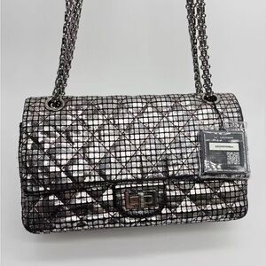 Chanel Mirror Reissue 2.55 Flap Bag in silver